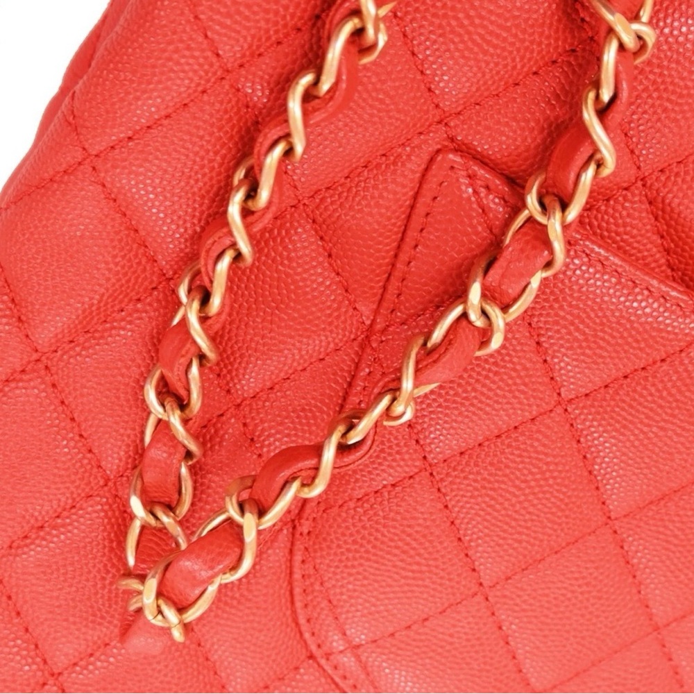 Authentic CHANEL Top handle small caviar leather with strap satchel bag - Picture 5 of 12